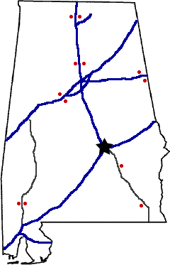 Alabama State Weigh Station Scale Map Alabama state weigh station map