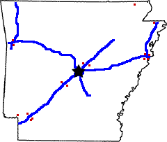 Arkansas State Weigh Station Scale Map Arkansas state weigh station map
