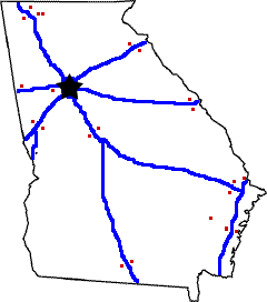 Georgia State Weigh Station Scale Map Georgia state weigh station map